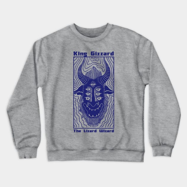 The King Gizard And Wizard Lizard Crewneck Sweatshirt by Kishiton